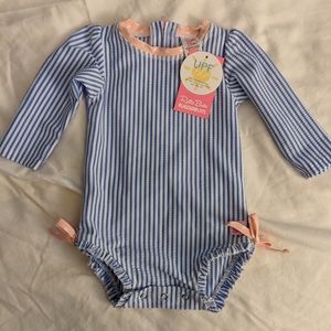 RuffleButts | Baby Long Sleeve One Piece Swimsuit